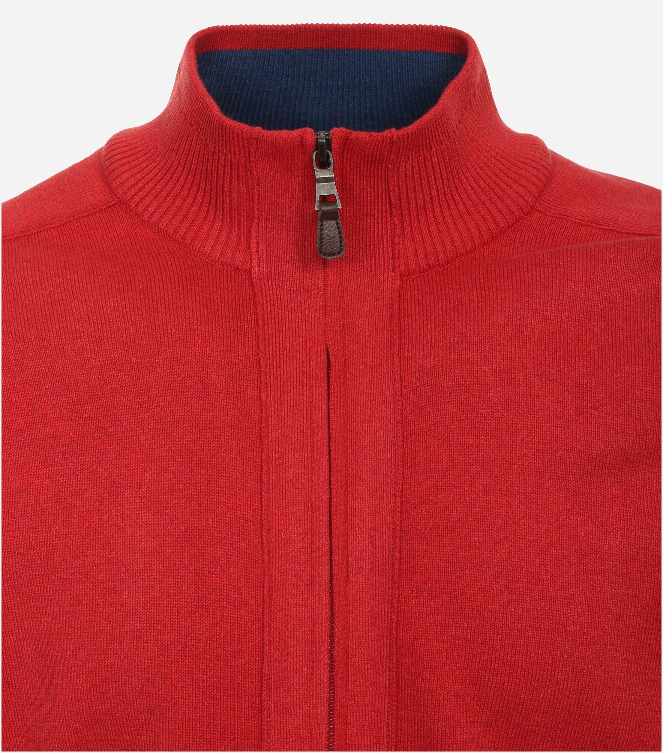 Redmond heren vest katoen, opstaande kraag, rood (middeldik)