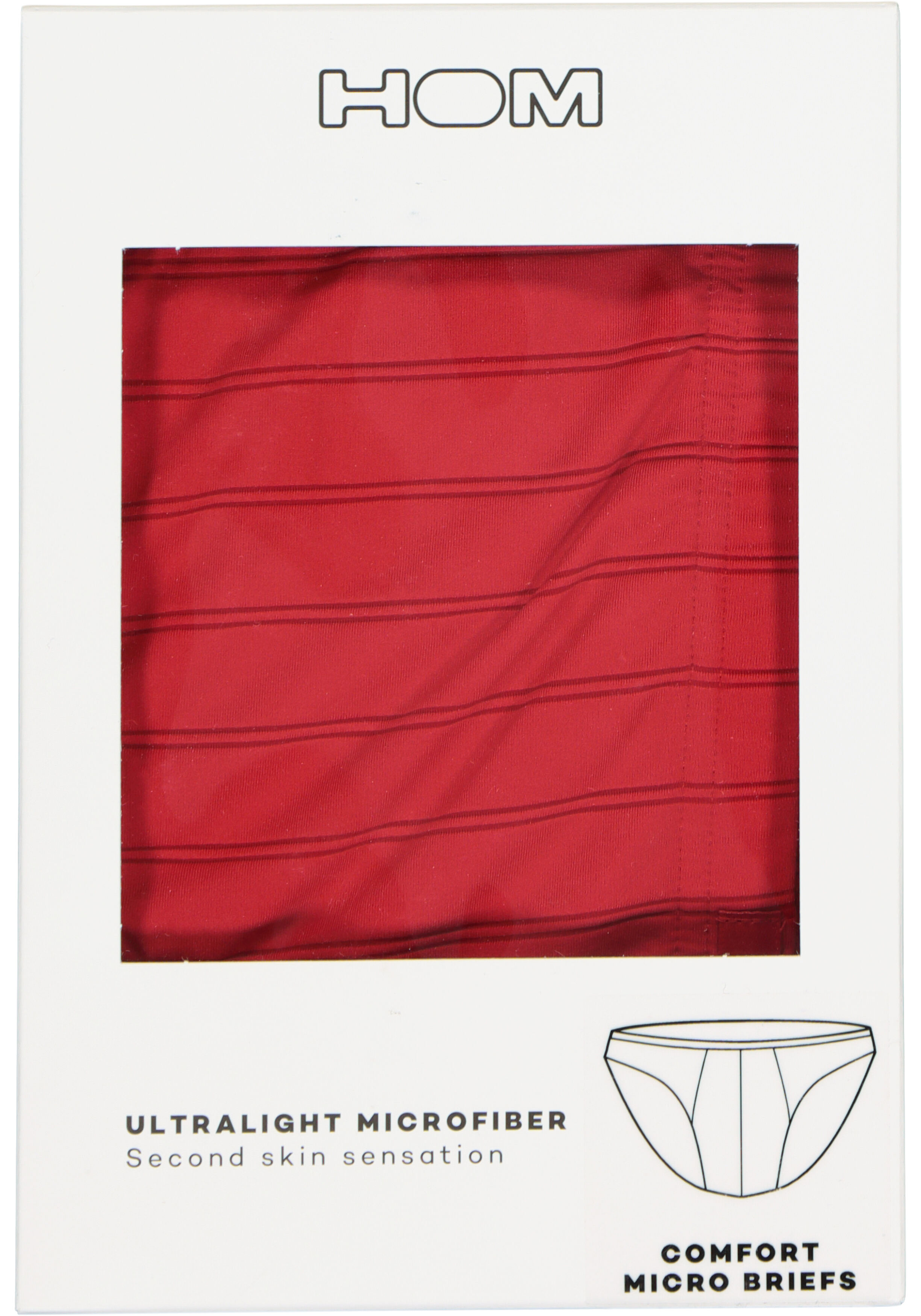 HOM Chic comfort micro briefs (1-pack), heren micro slip, rood