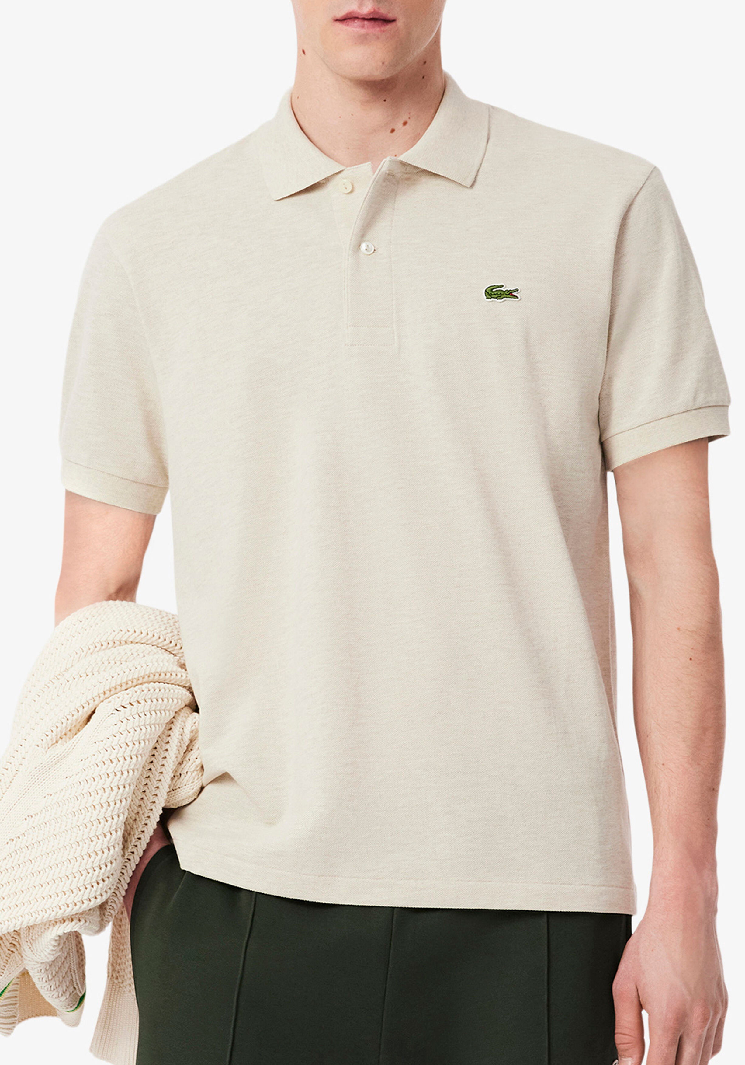 Lacoste Classic Fit polo, grijs beige
