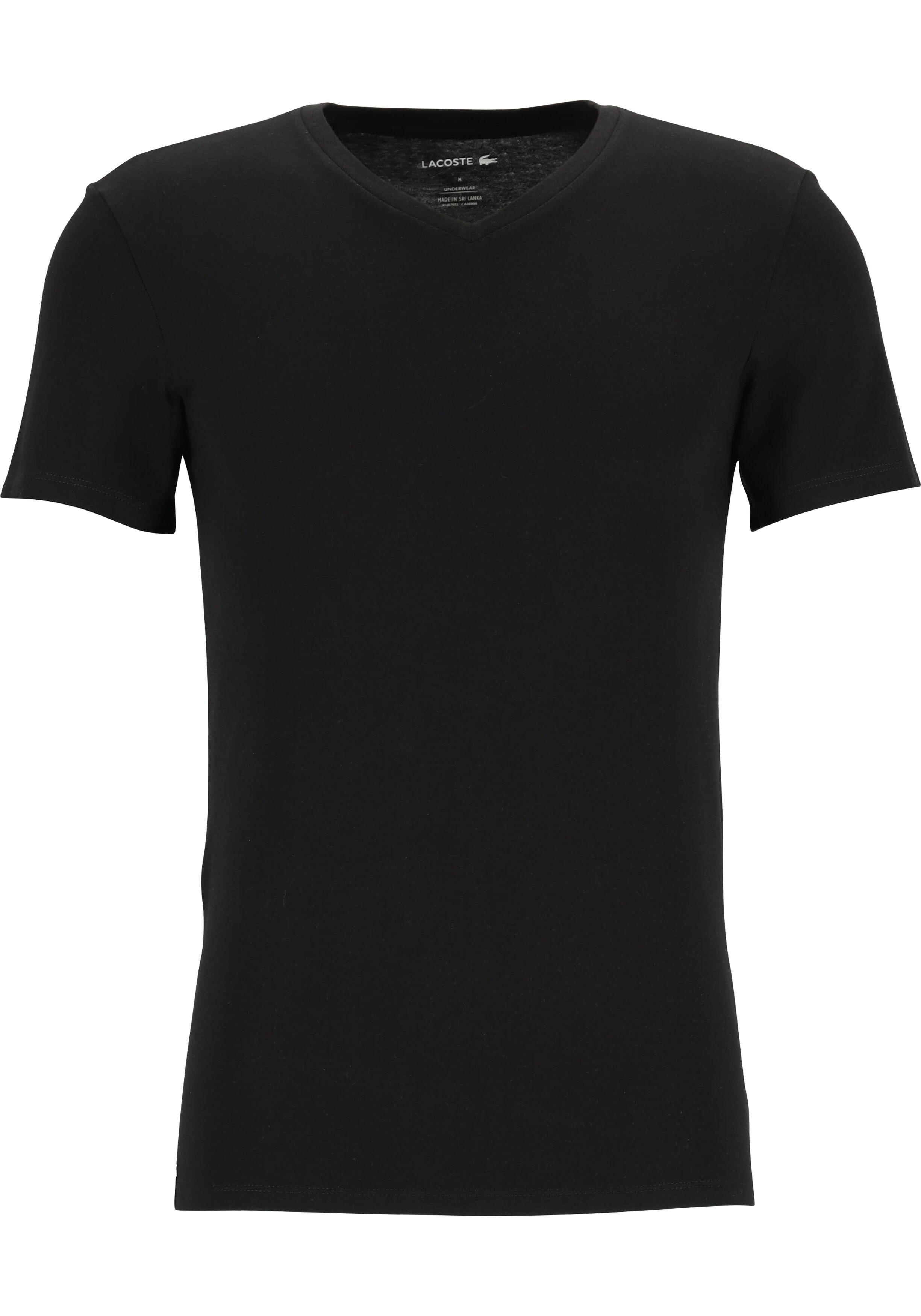 Lacoste T-shirts slim fit (3-pack), heren T-shirts V-hals, zwart