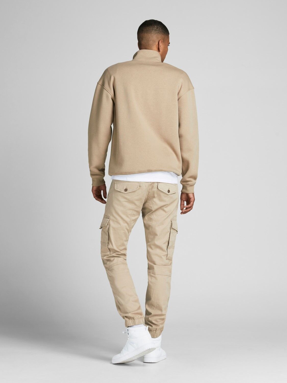 JACK & JONES Paul Lake Cargo loose fit, heren cargo broek, beige
