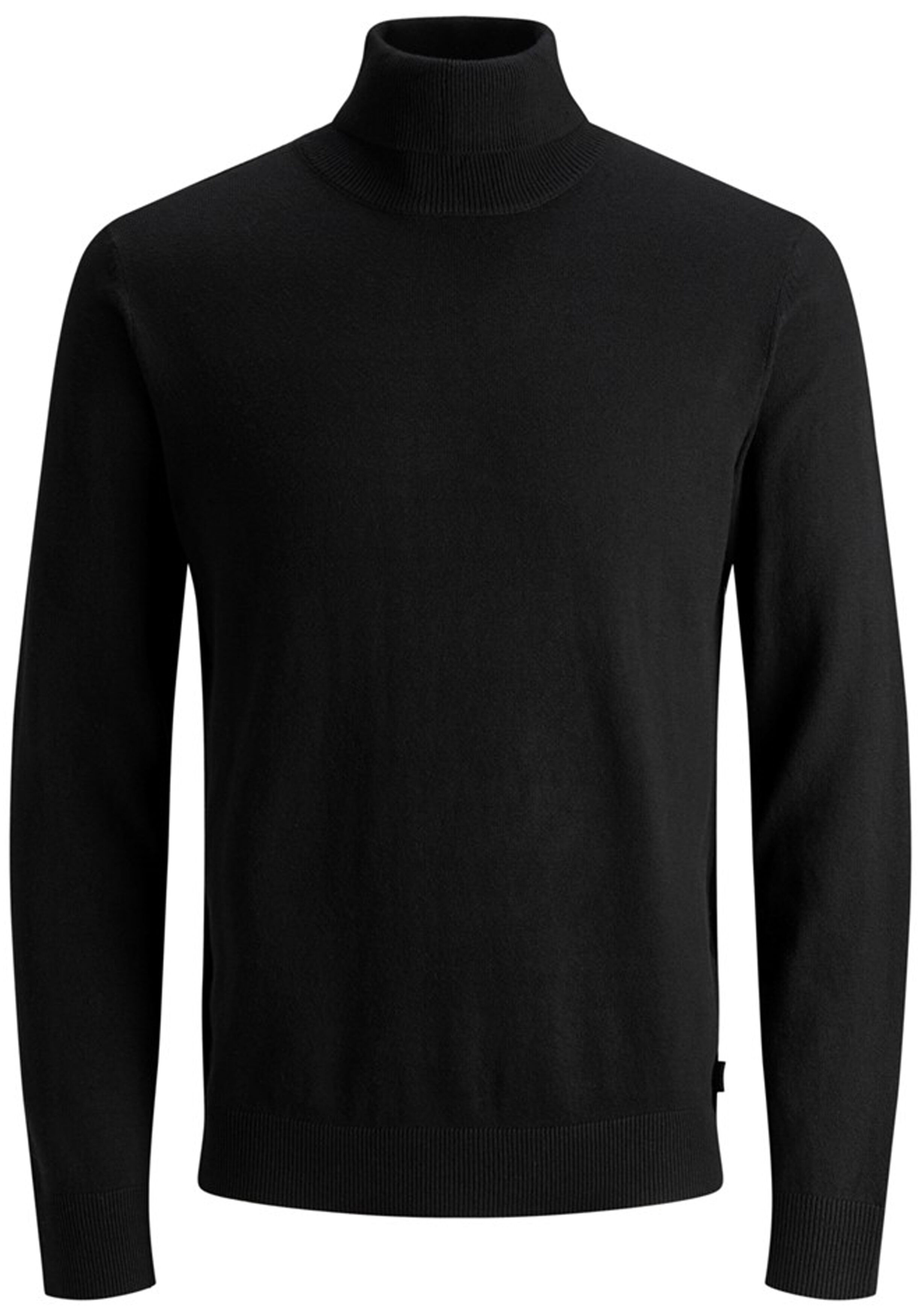 JACK & JONES slim fit coltrui katoen, zwart