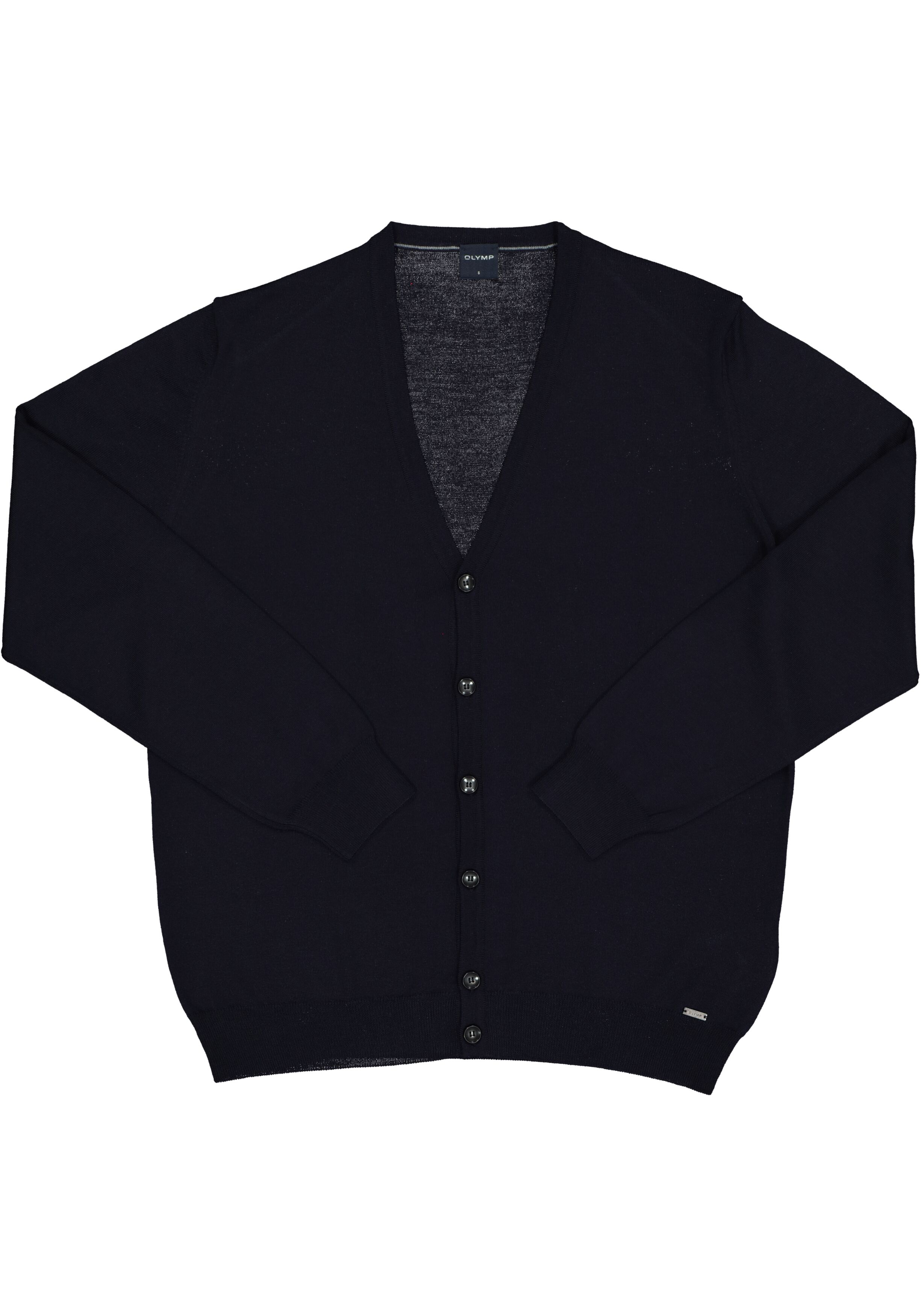 OLYMP modern fit vest wol, marine blauw