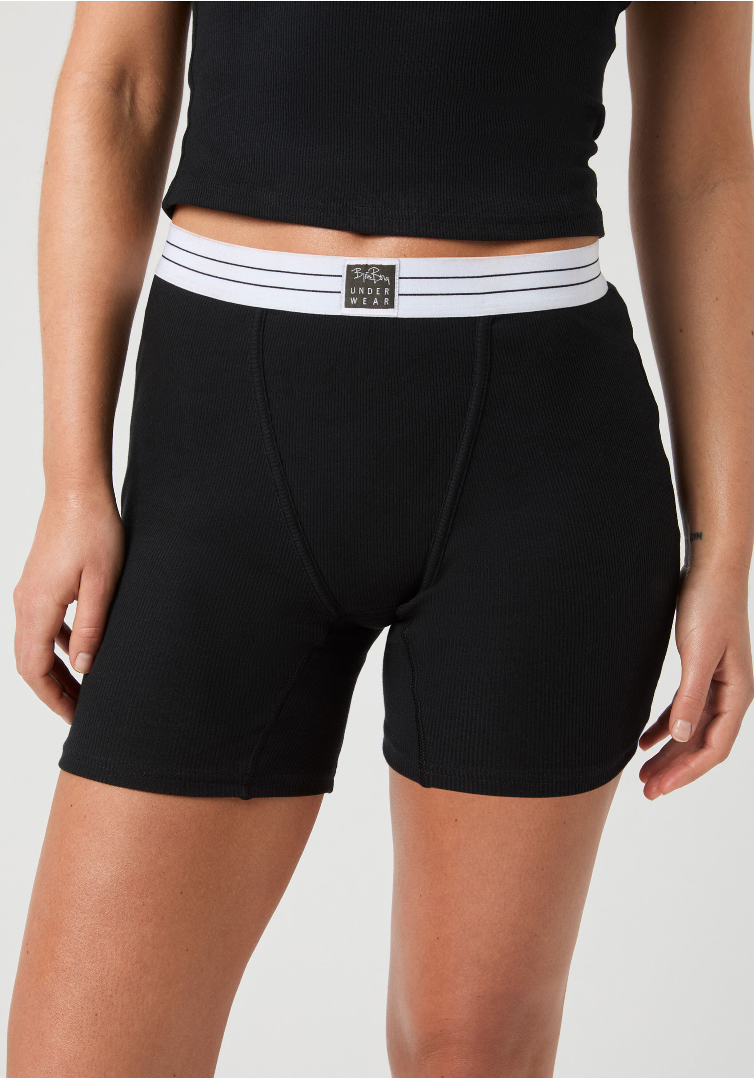 Bjorn Borg dames Original Rib boxer, boxers lange pijpen (1-pack), zwart
