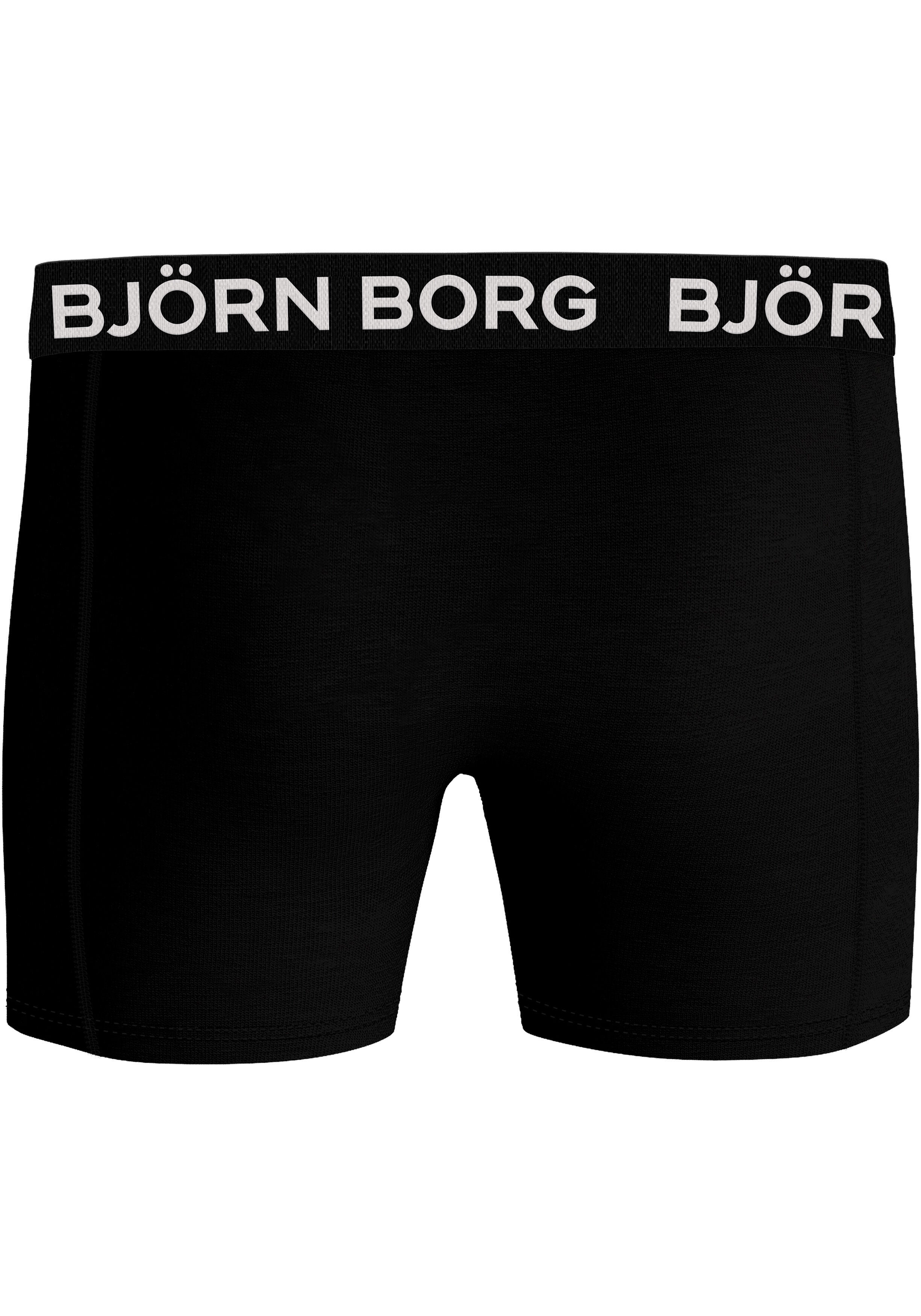Bjorn Borg Bamboo Cotton Blend boxers, heren boxers normale lengte (2-pack), zwart, zwart