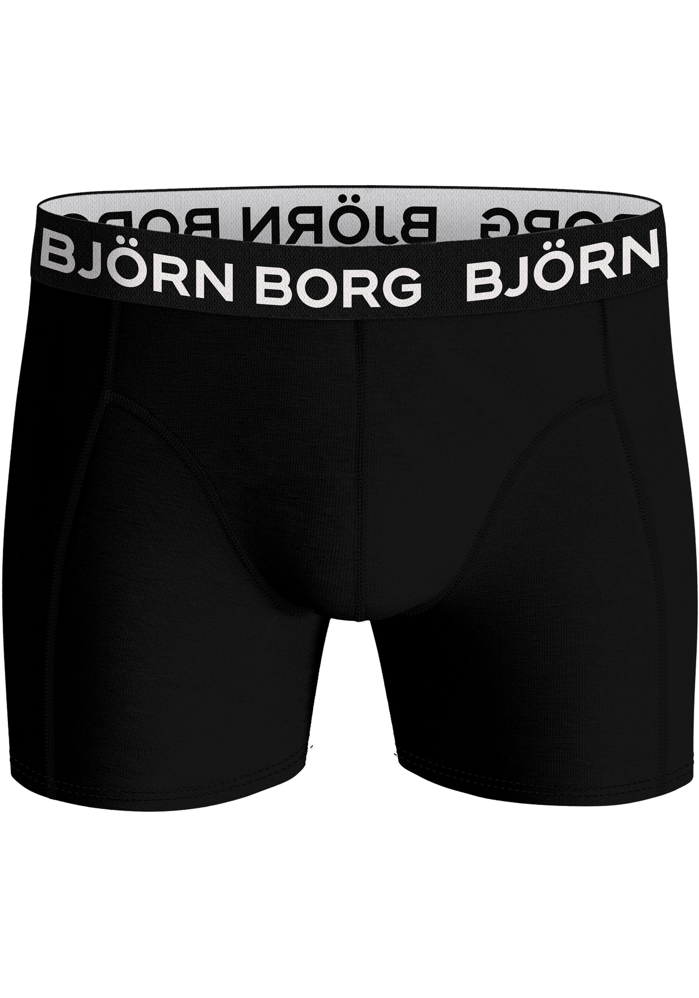 Bjorn Borg Bamboo Cotton Blend boxers, heren boxers normale lengte (2-pack), zwart, zwart