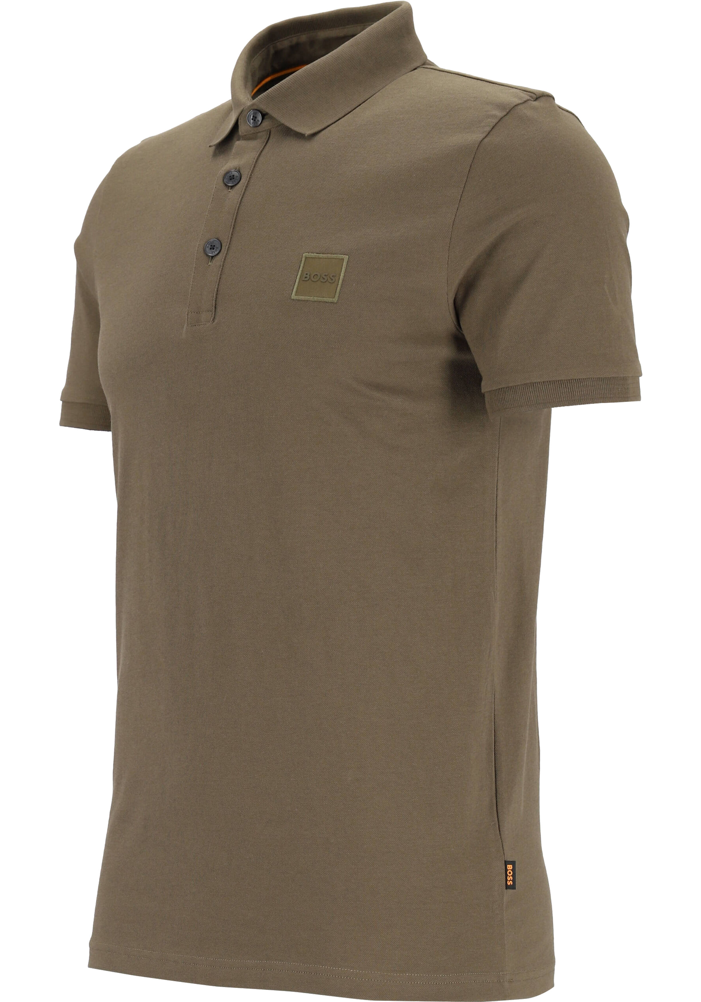 HUGO BOSS Passenger slim fit polo, stretch heren polo korte mouw, donker groen