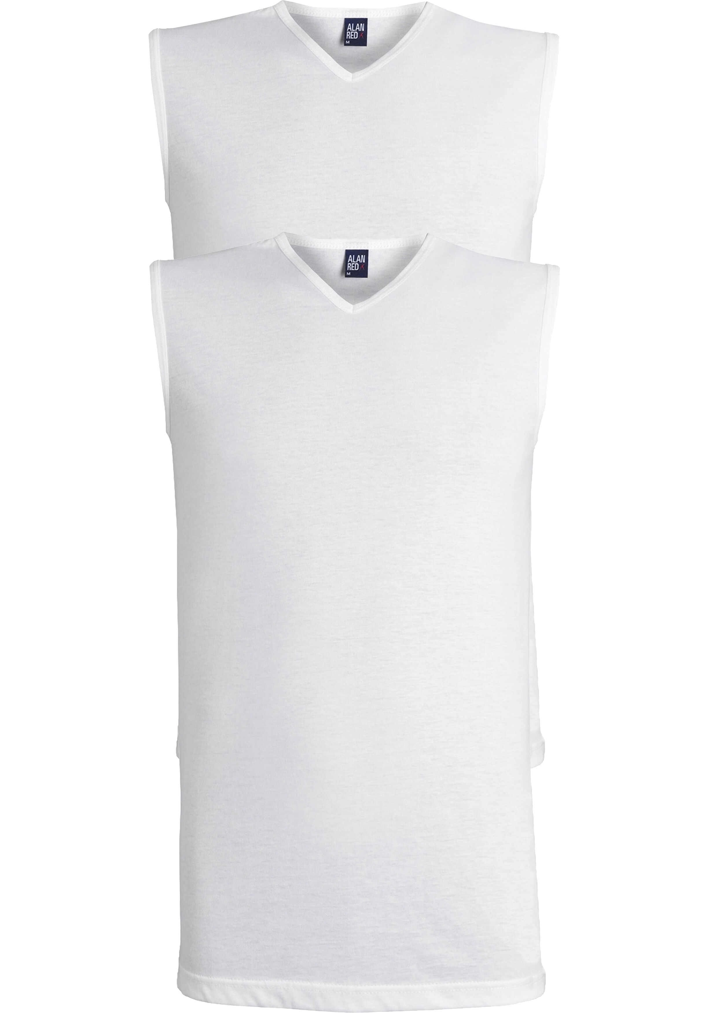ALAN RED singlets Minto (2-pack), V-hals, wit 