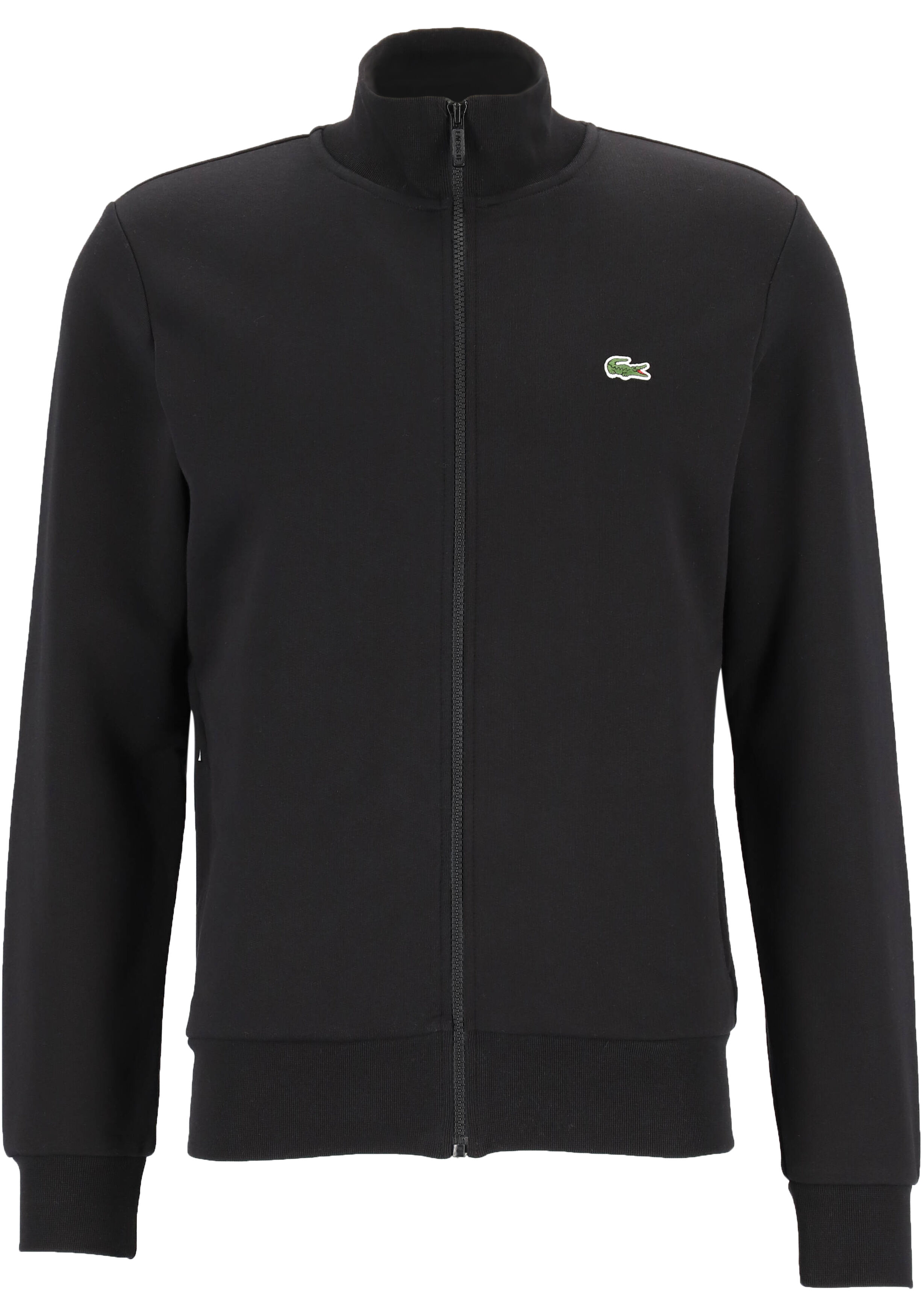 Lacoste heren sweatvest, met rits, zwart