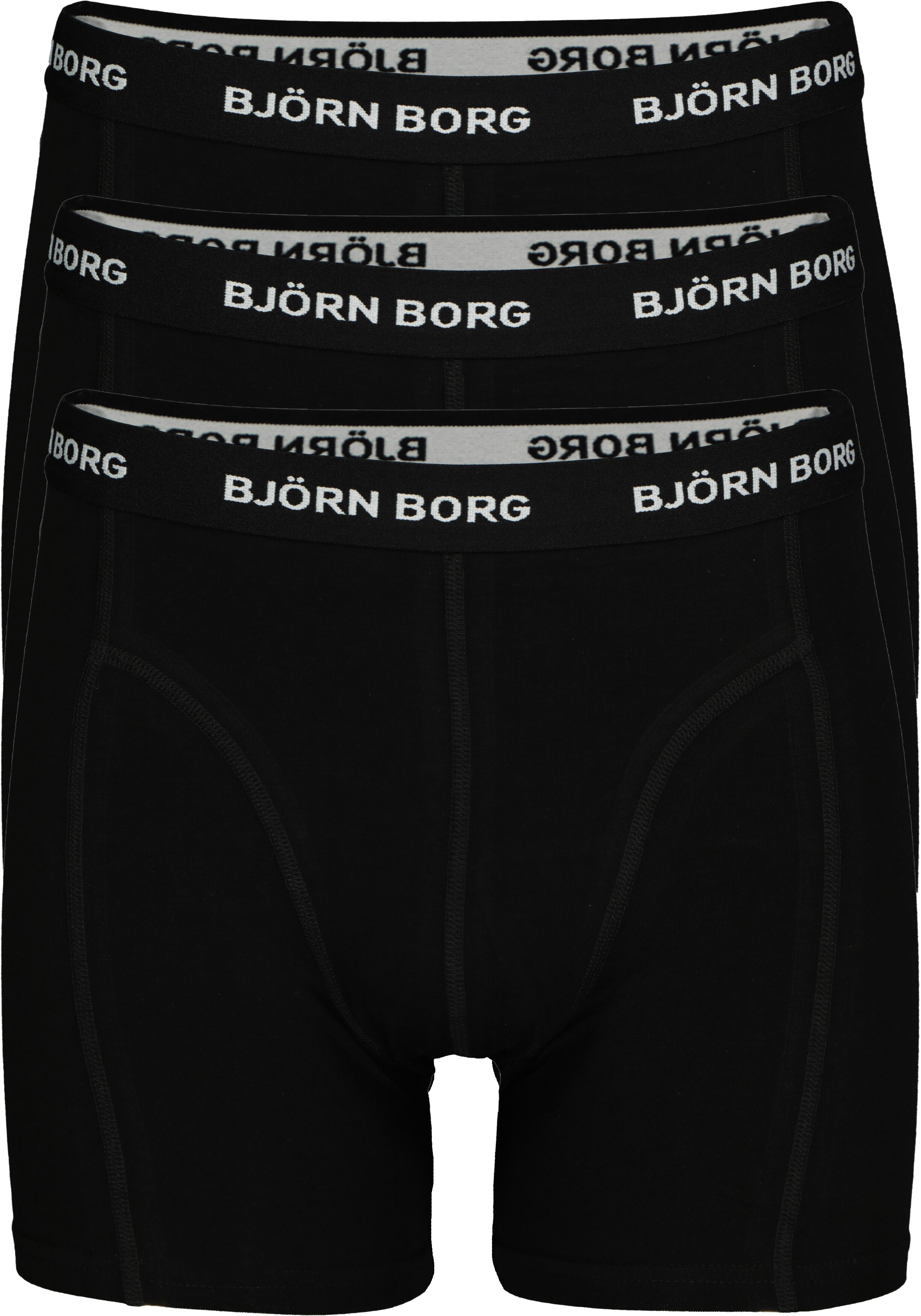 Bjorn Borg boxershorts Essential (3-pack), heren boxers normale lengte, zwart
