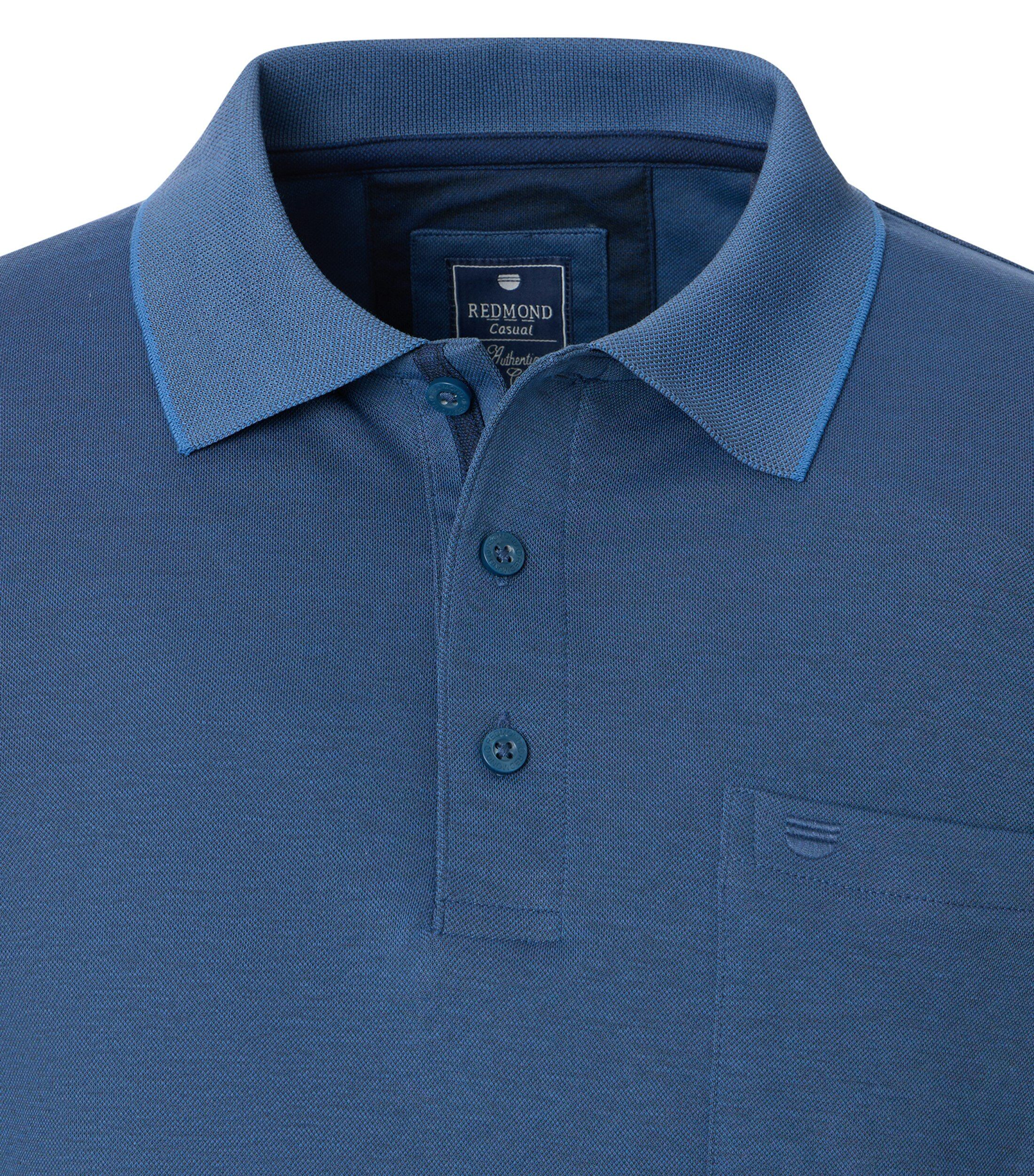 Redmond regular fit polo lange mouw, jersey, blauw - 912111-113