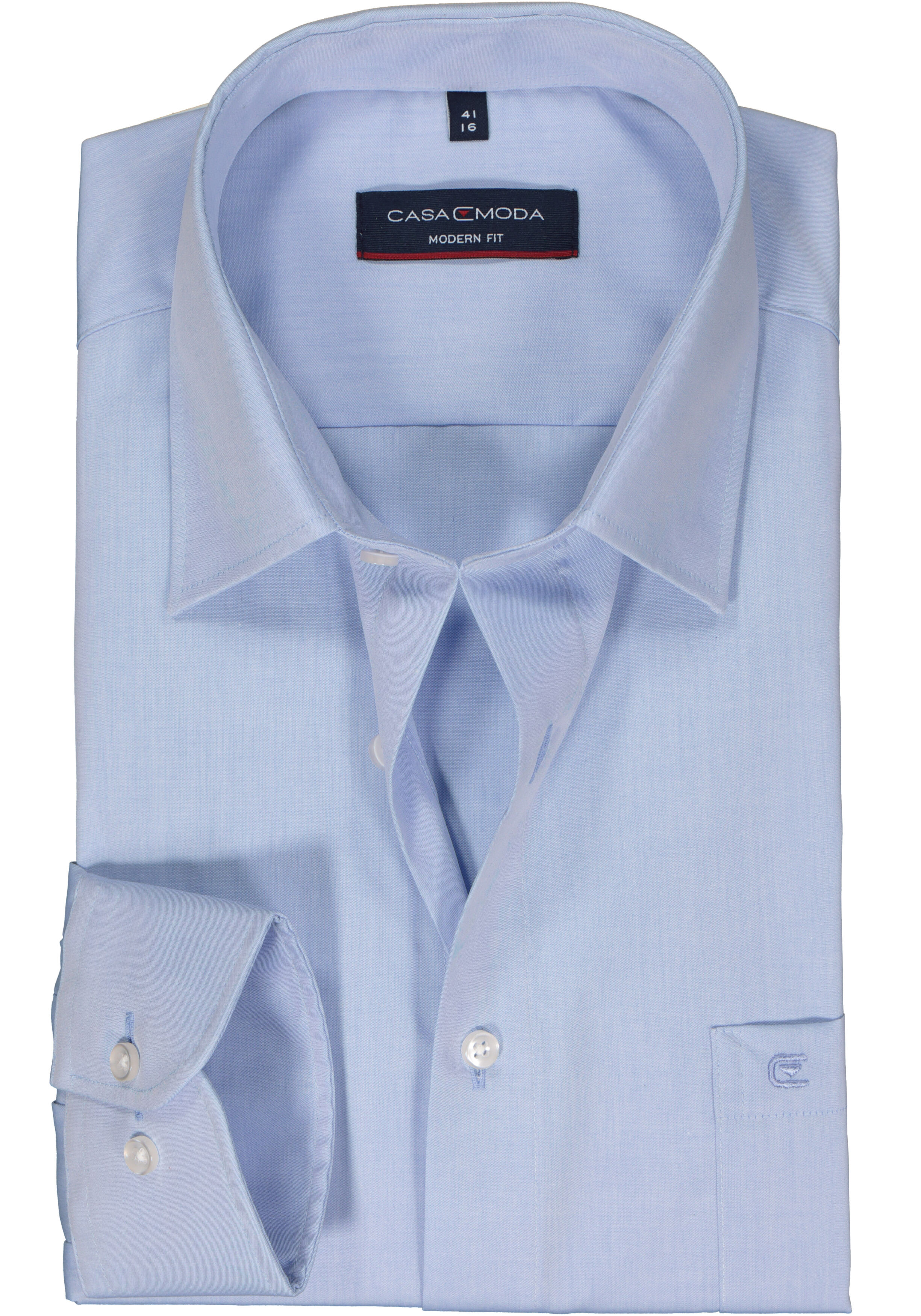 CASA MODA modern fit overhemd, popeline, blauw