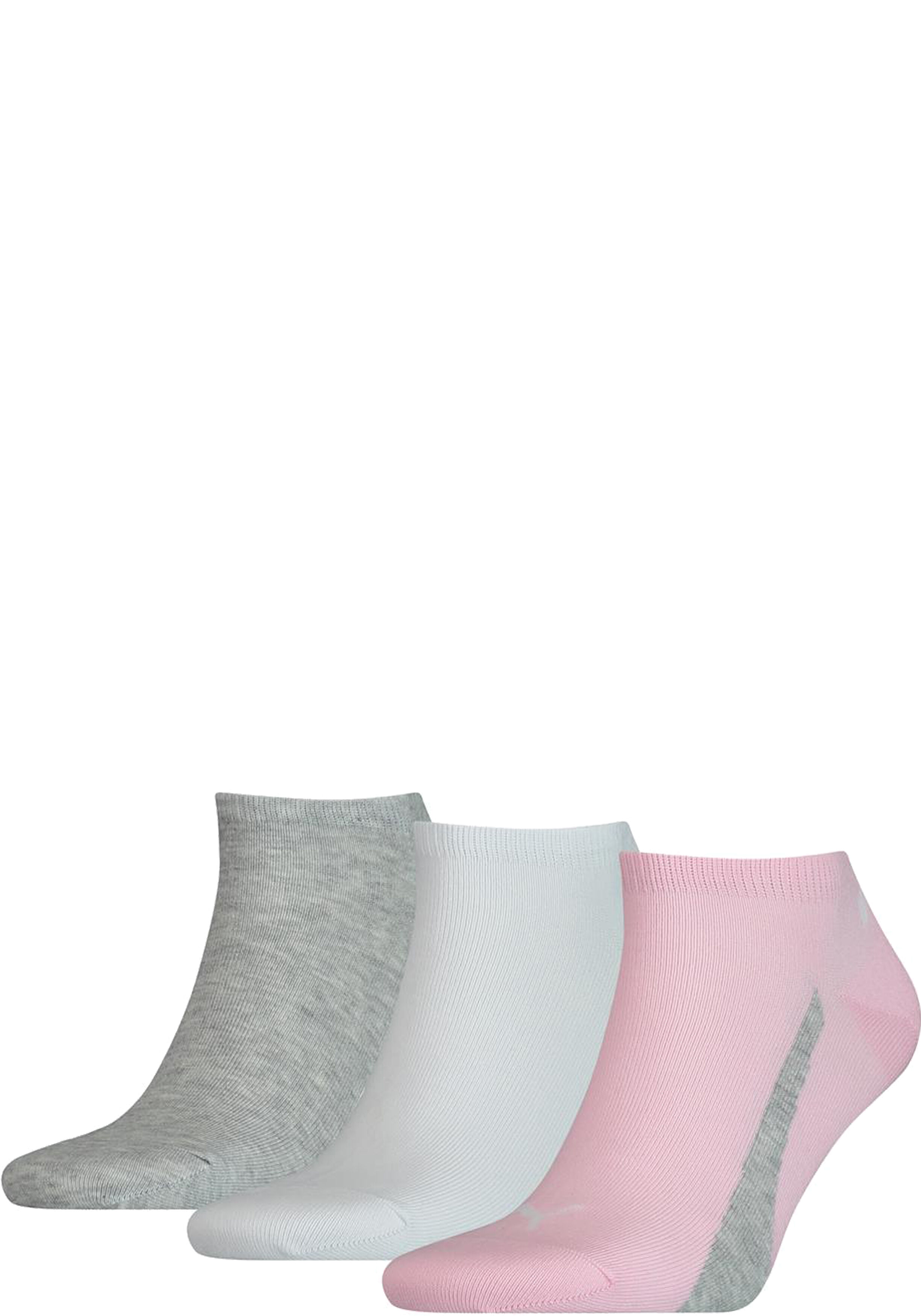 Puma Unisex Lifestyle Sneakers (3-pack), unisex enkelsokken, roze