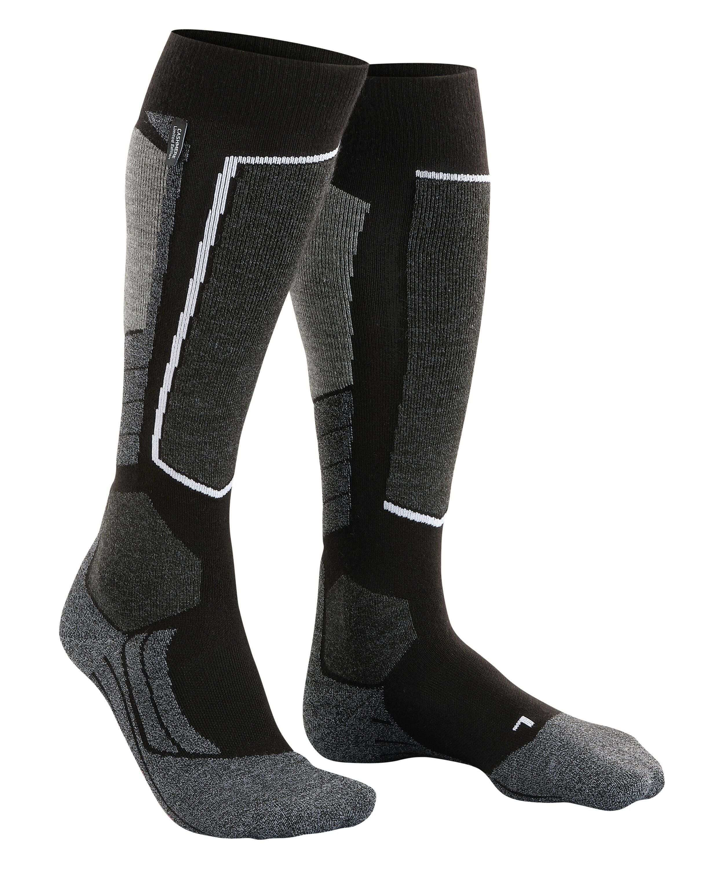 FALKE SK2 Intermediate Cashmere heren skiing kniekousen, zwart (black-mix)