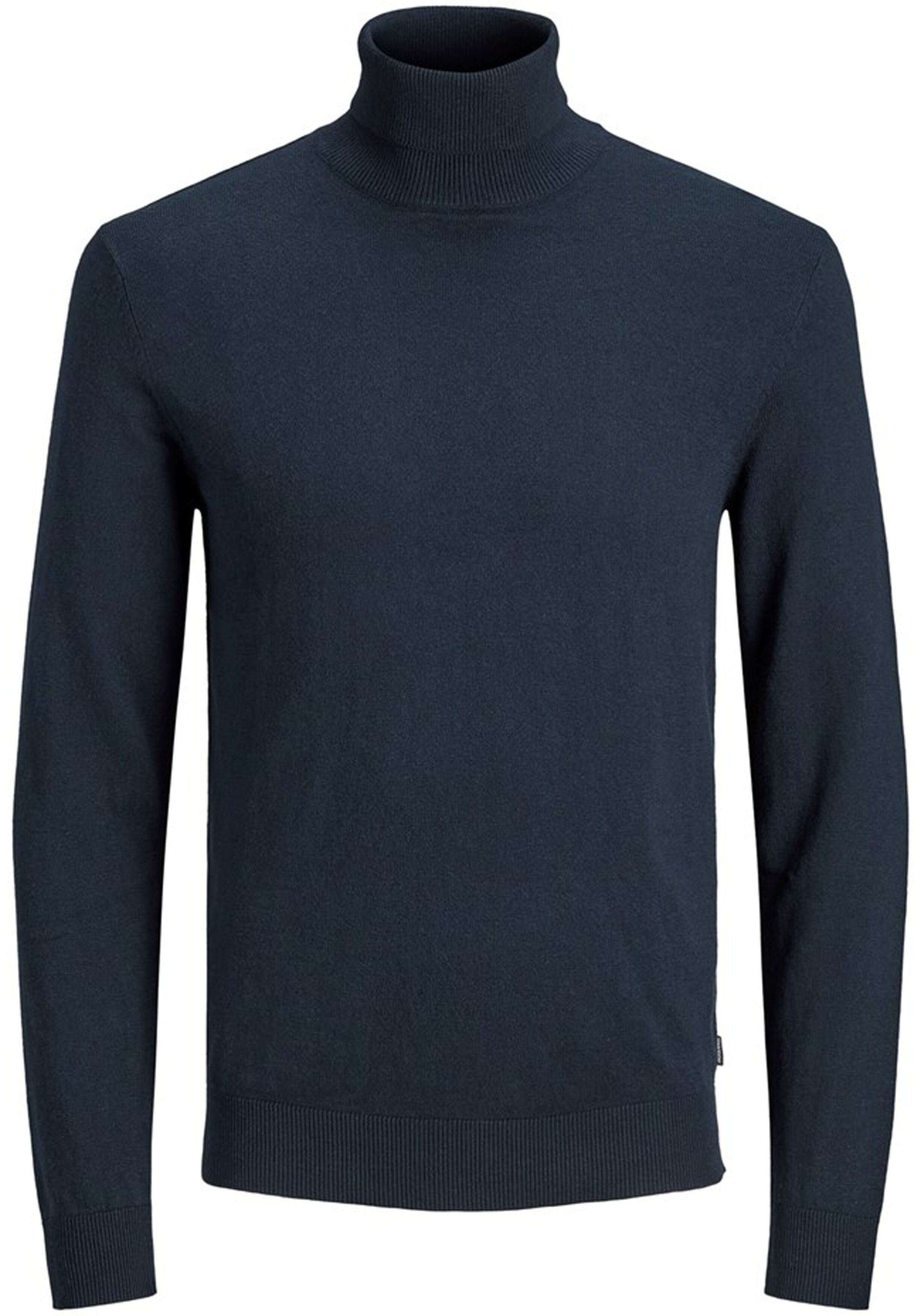JACK & JONES slim fit coltrui katoen, donkerblauw