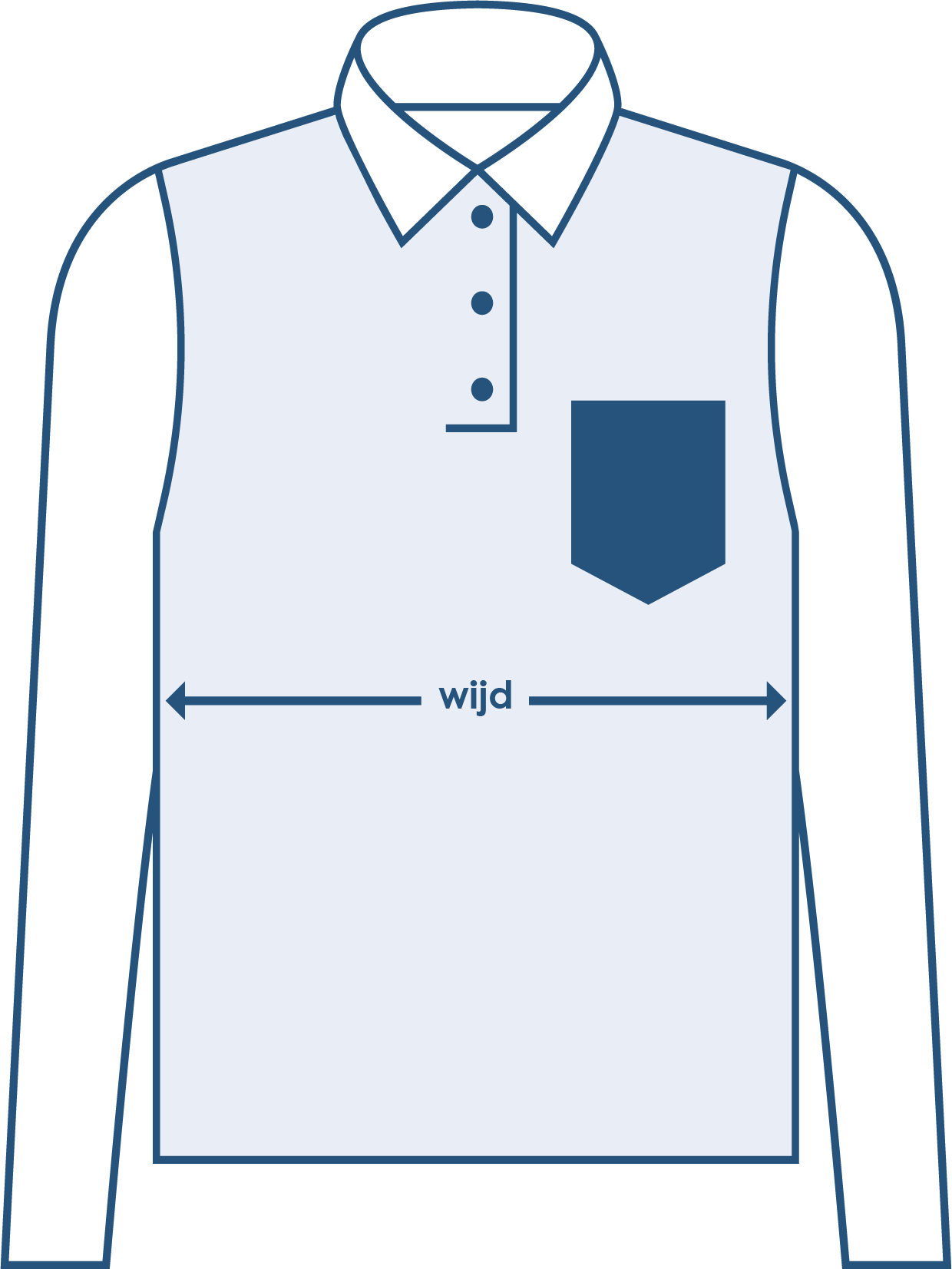 Pasvorm poloshirt lange mouw wijd Pasvorm poloshirt lange mouw wijd