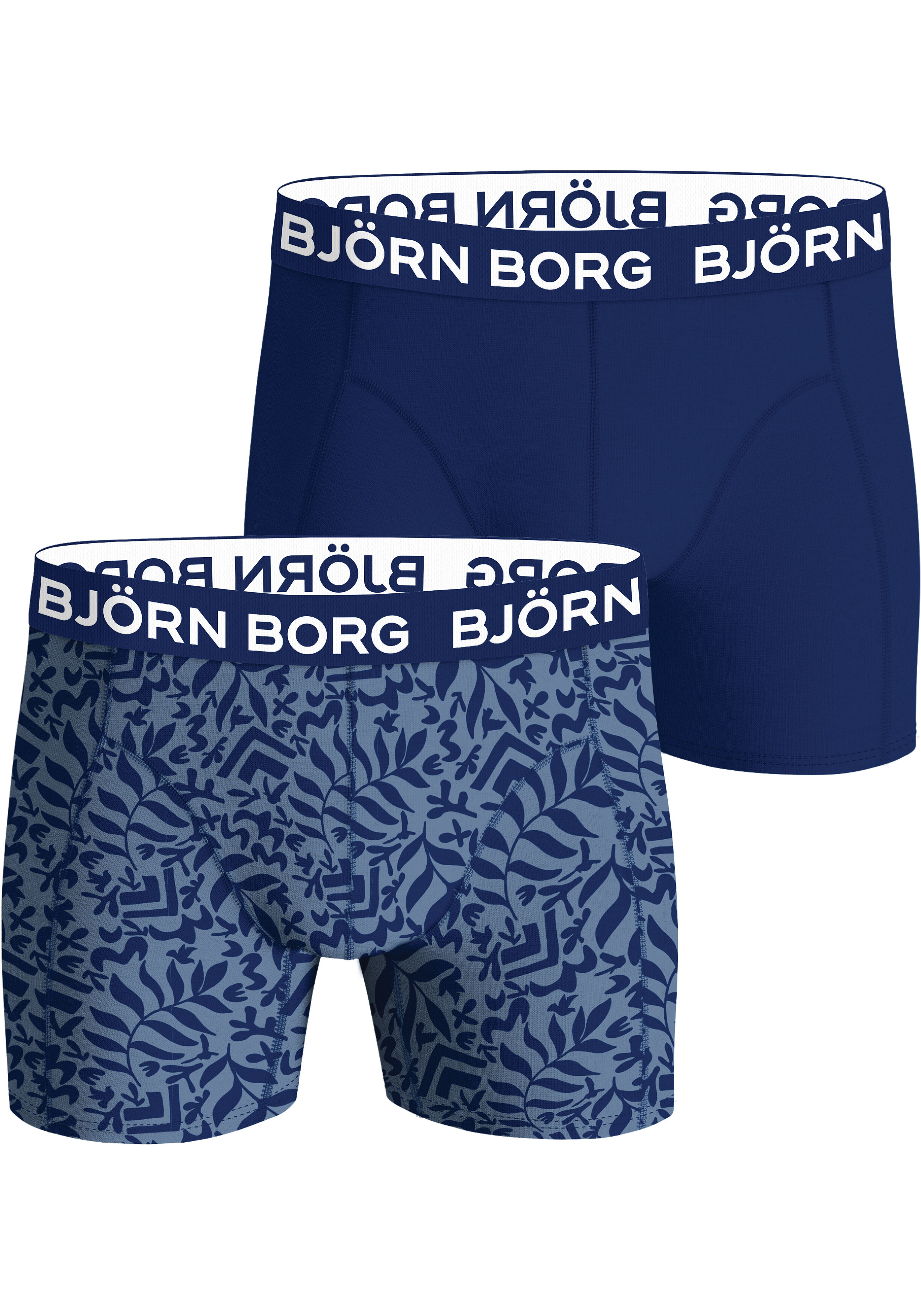 Bjorn Borg Bamboo Cotton Blend boxers, heren boxers normale lengte (2-pack), blauw, print