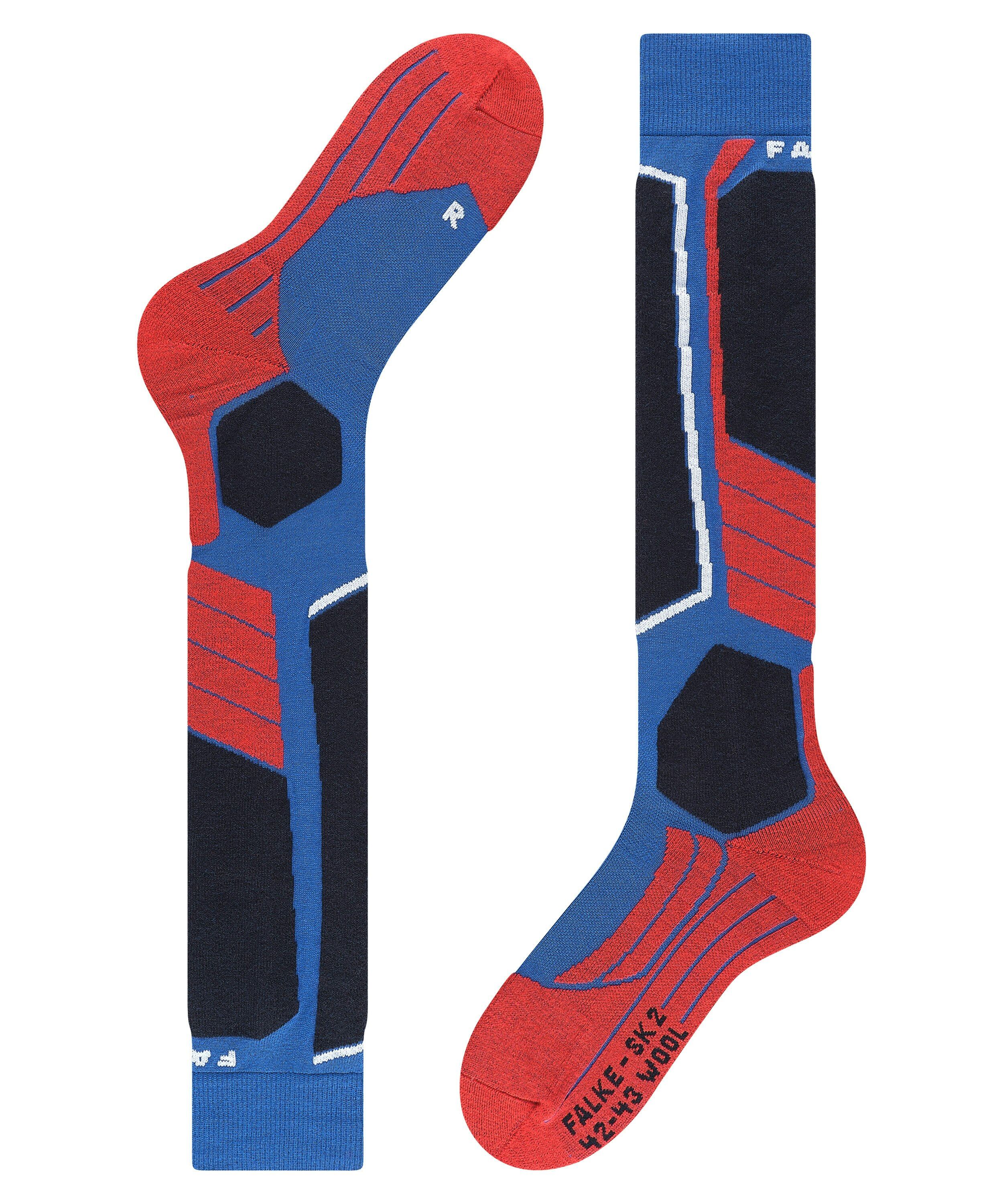FALKE SK2 Intermediate Wool heren skiing kniekousen, blauw (olympic)