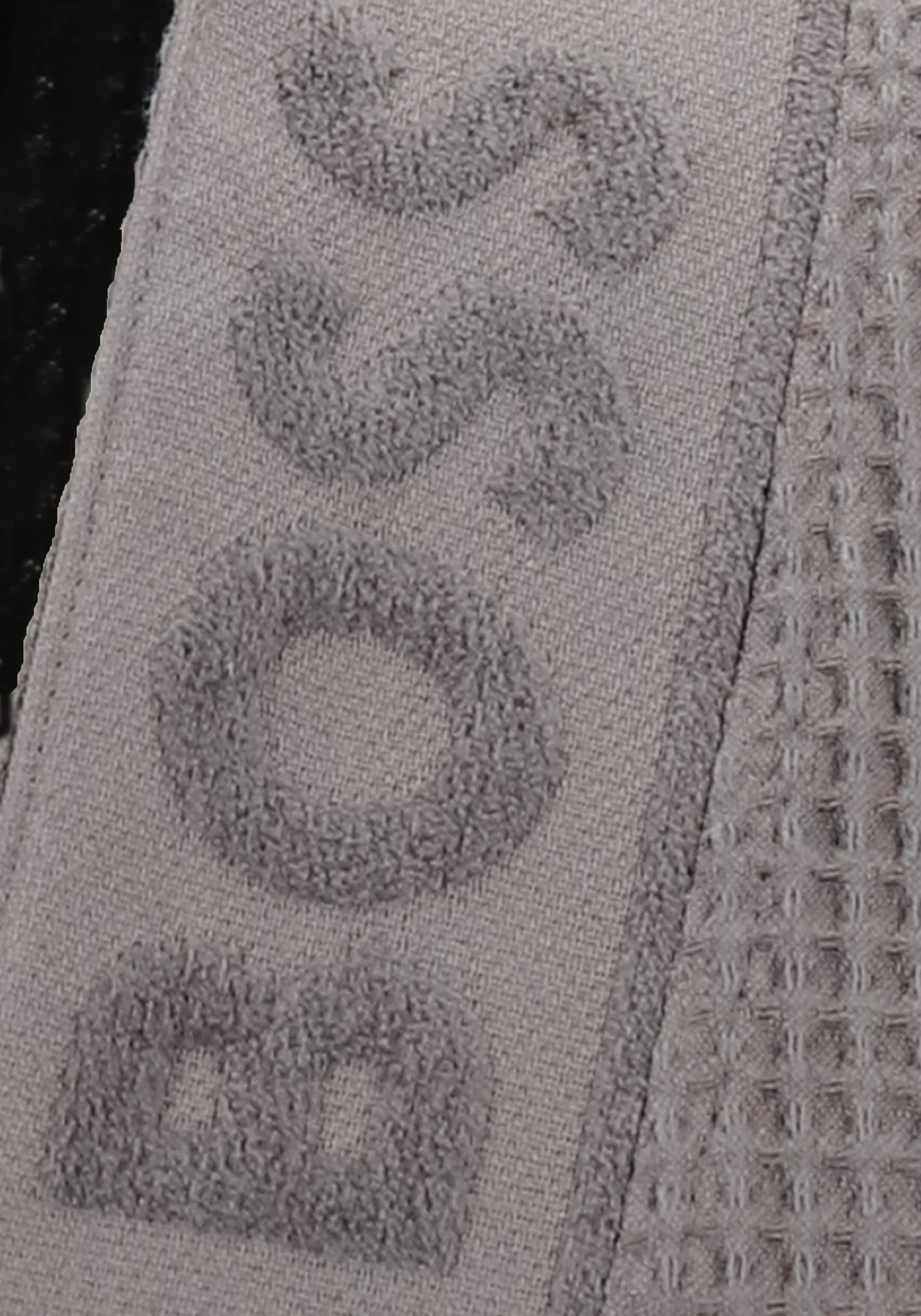 BOSS Waffle Kimono, heren ochtendjas (middeldik), middengrijs