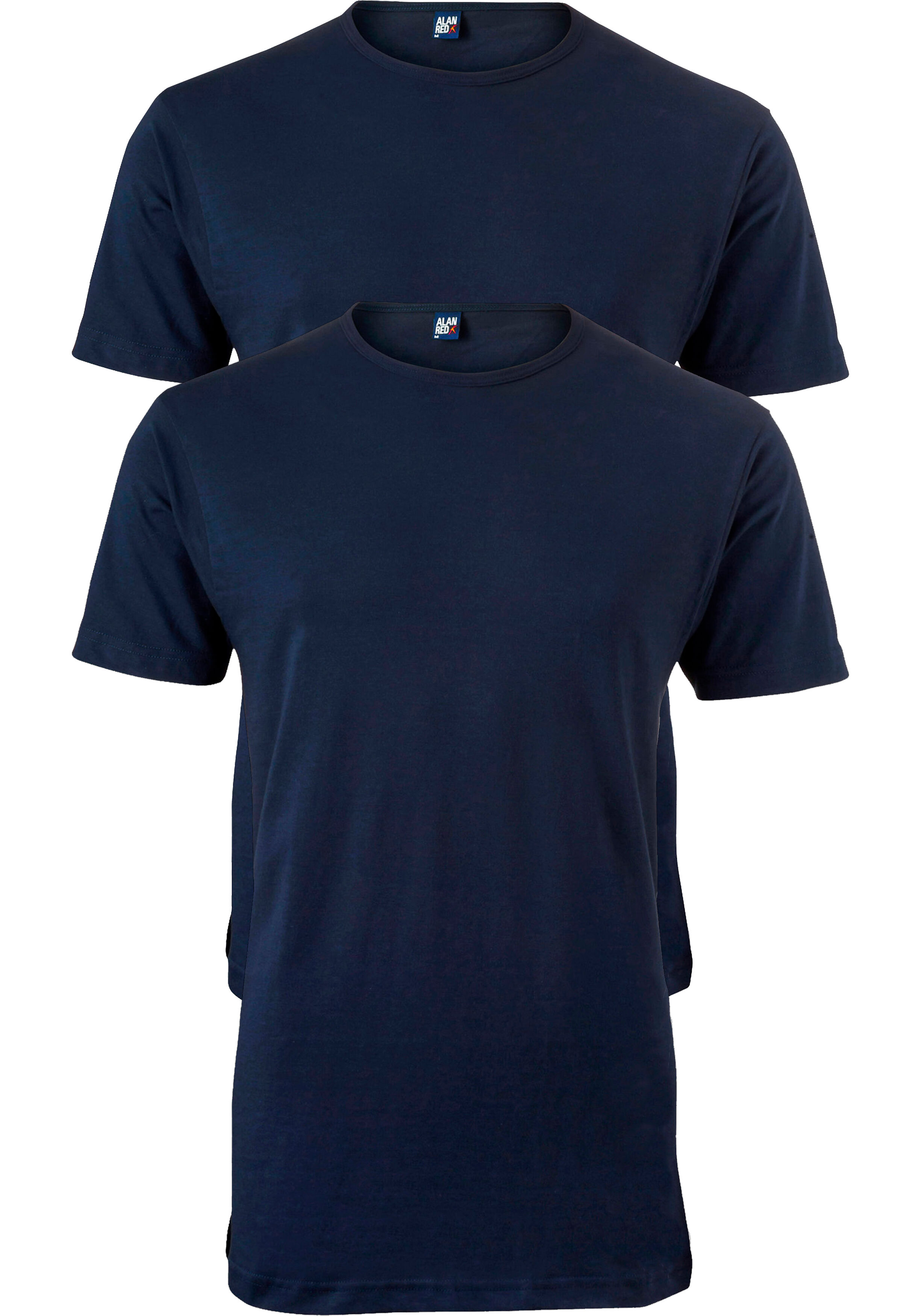 ALAN RED T-shirt Derby extra lang (2-pack), O-hals, donker blauw