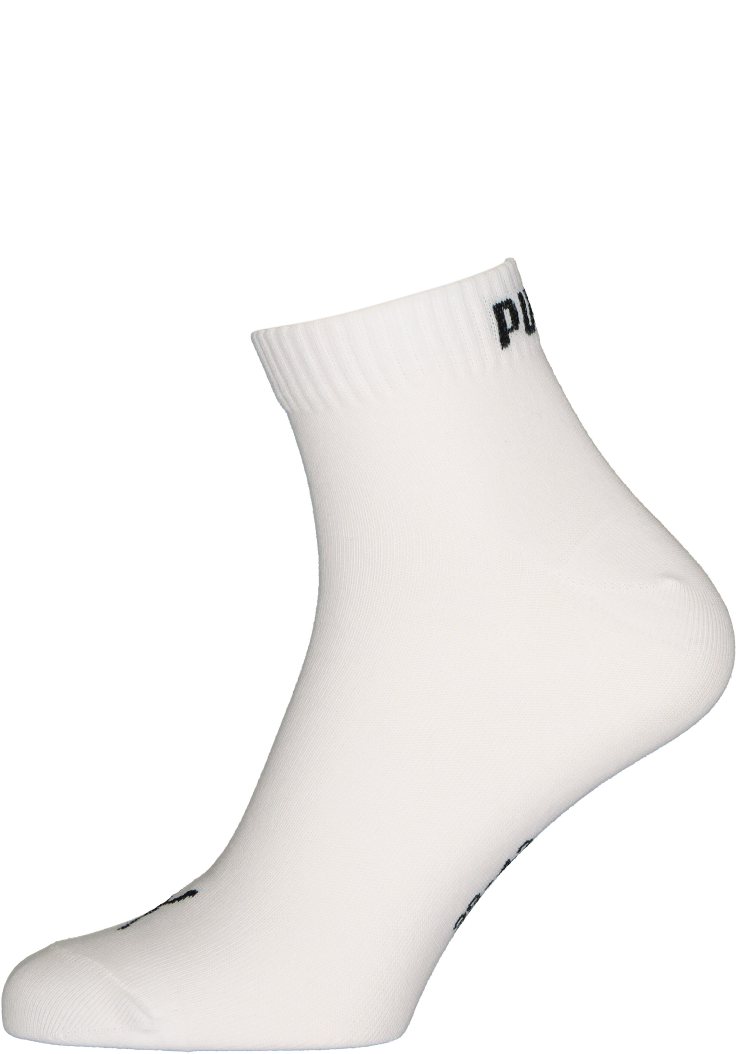 Puma Unisex Quarter Plain (3-pack), unisex hoge enkelsokken, wit