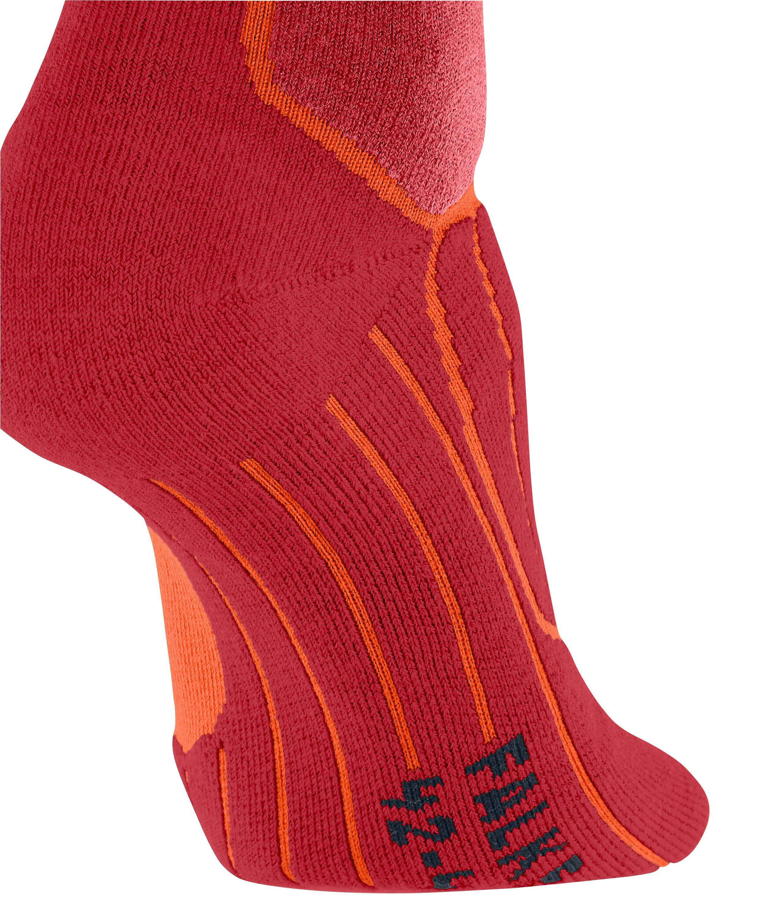 FALKE SK2 Intermediate Wool heren skiing kniekousen, grijs (flash orange)