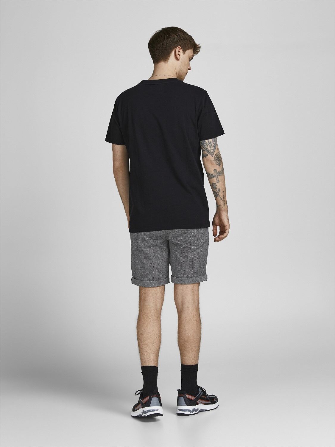 JACK & JONES Fury Shorts regular fit, heren chino korte broek, donkergrijs