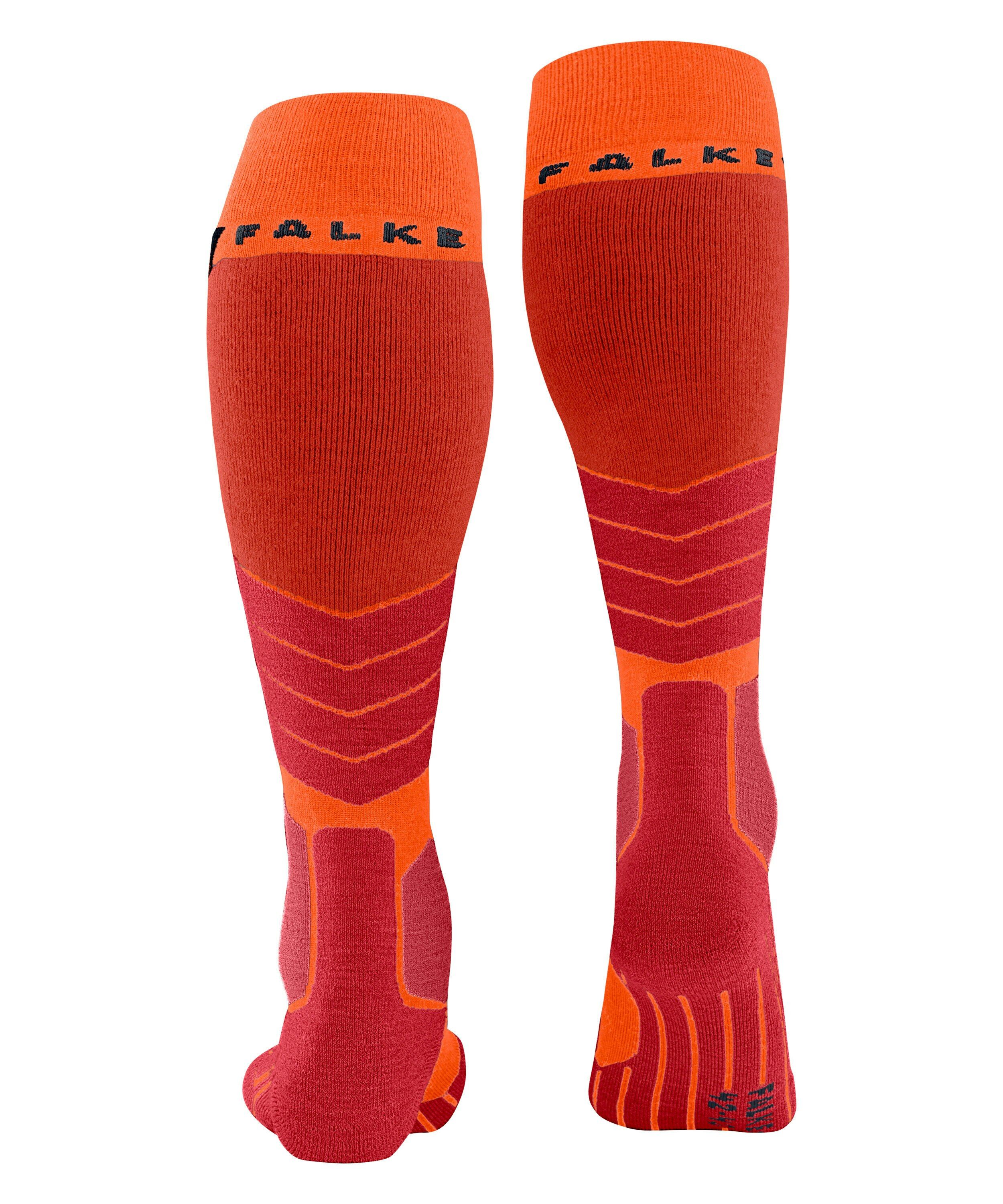 FALKE SK2 Intermediate heren skiing kniekousen, grijs (flash orange)