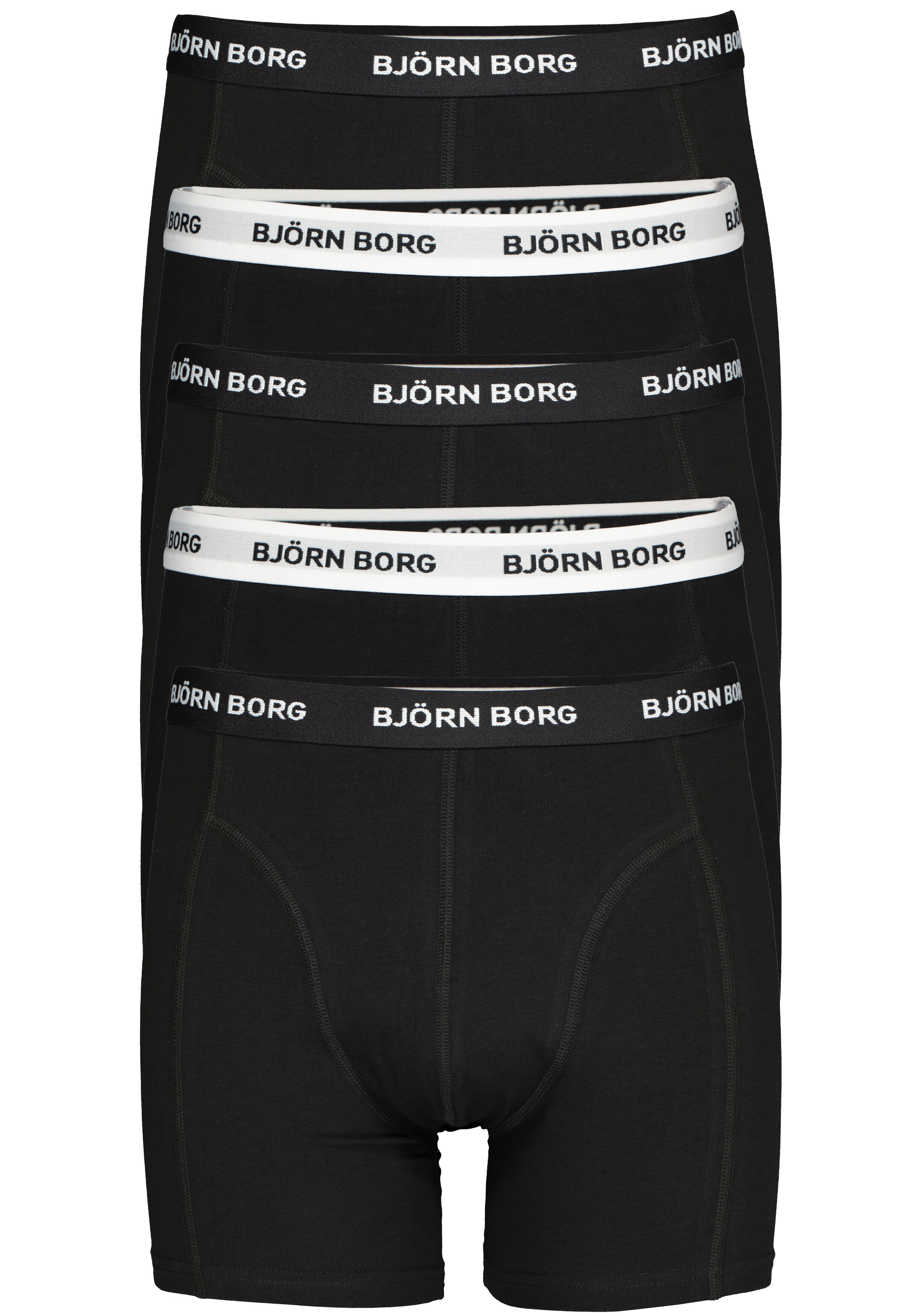 Bjorn Borg boxershorts Essential (5-pack), heren boxers normale lengte, zwart