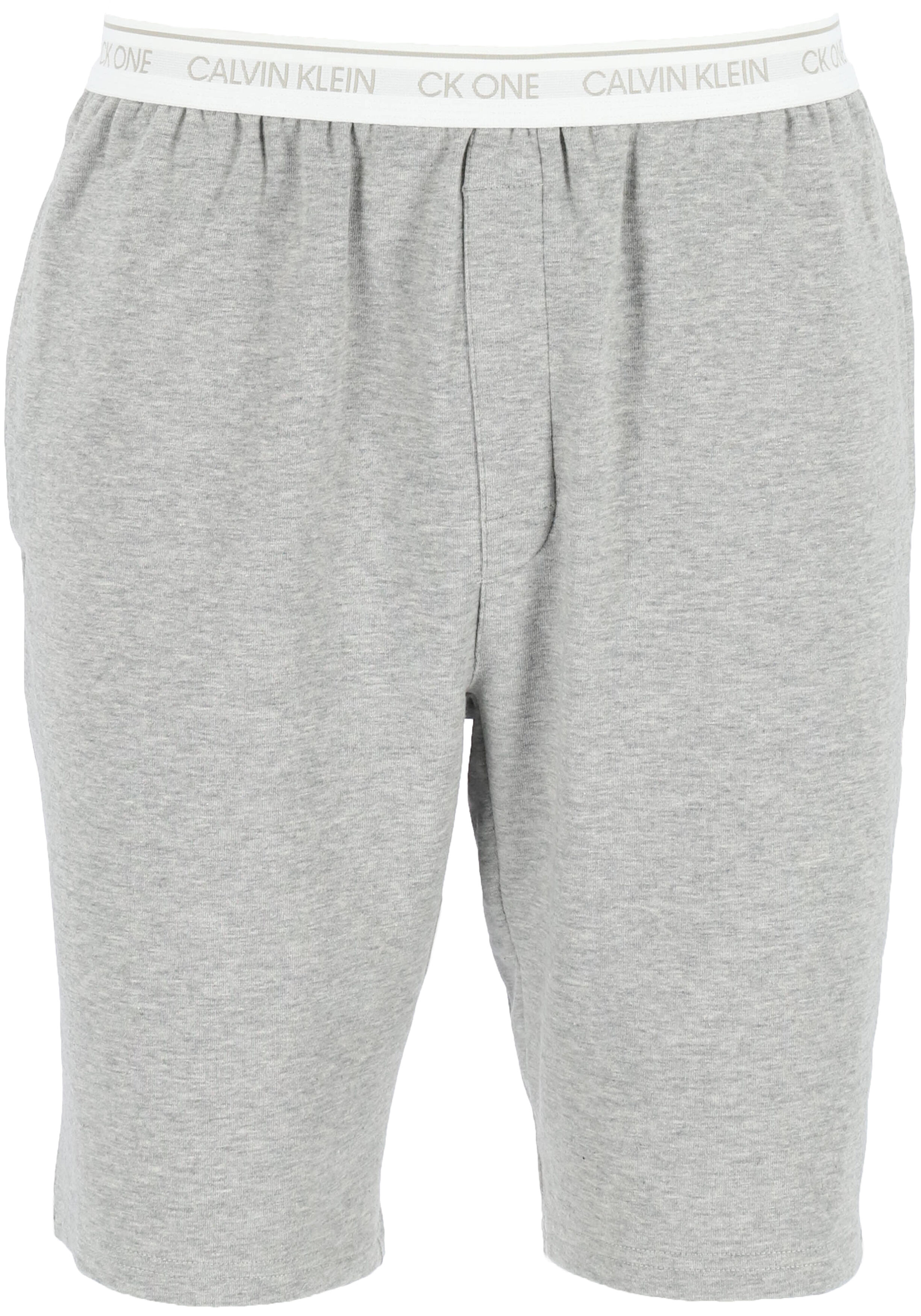 Calvin Klein CK ONE Lounge short, heren lounge joggingbroek kort, middeldik, grijs melange
